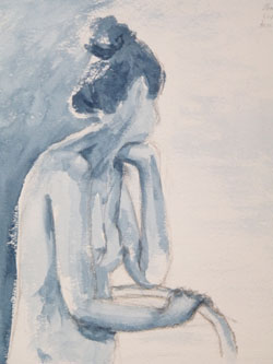 Nude, watercolour